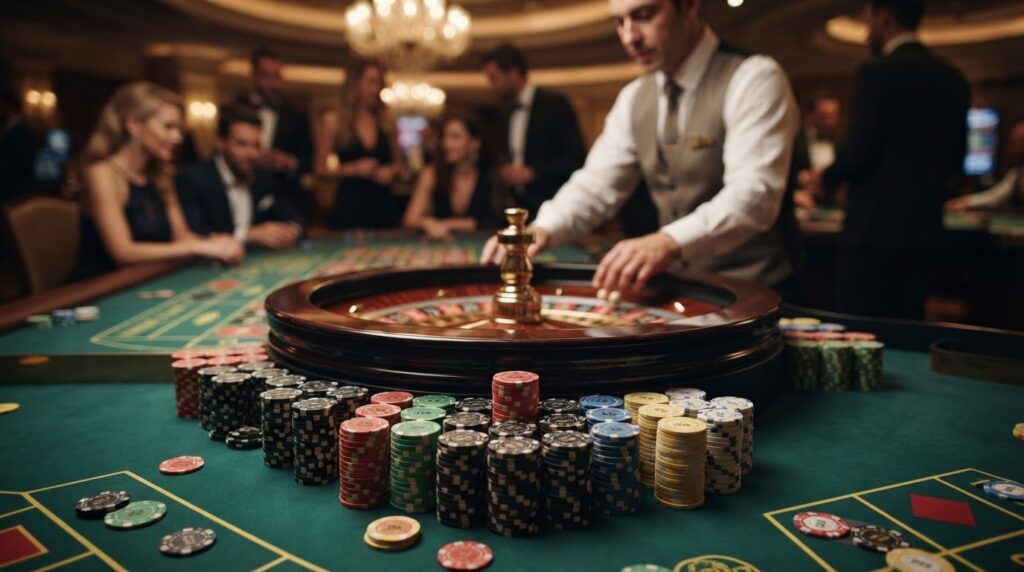 Online Casino Singapore: How to Research Casino Platform Information โต๊ะเกมคาสิโนพร้อมชิปและวงล้อรูเล็ต