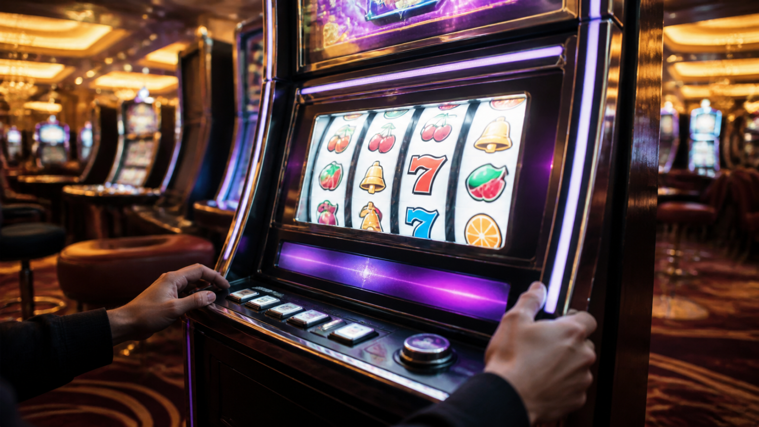 nổ hủ uy tín: Cách nhận biết và chơi an toàn hơn Máy nổ hủ trong casino với giao diện quay thưởng sáng rõ